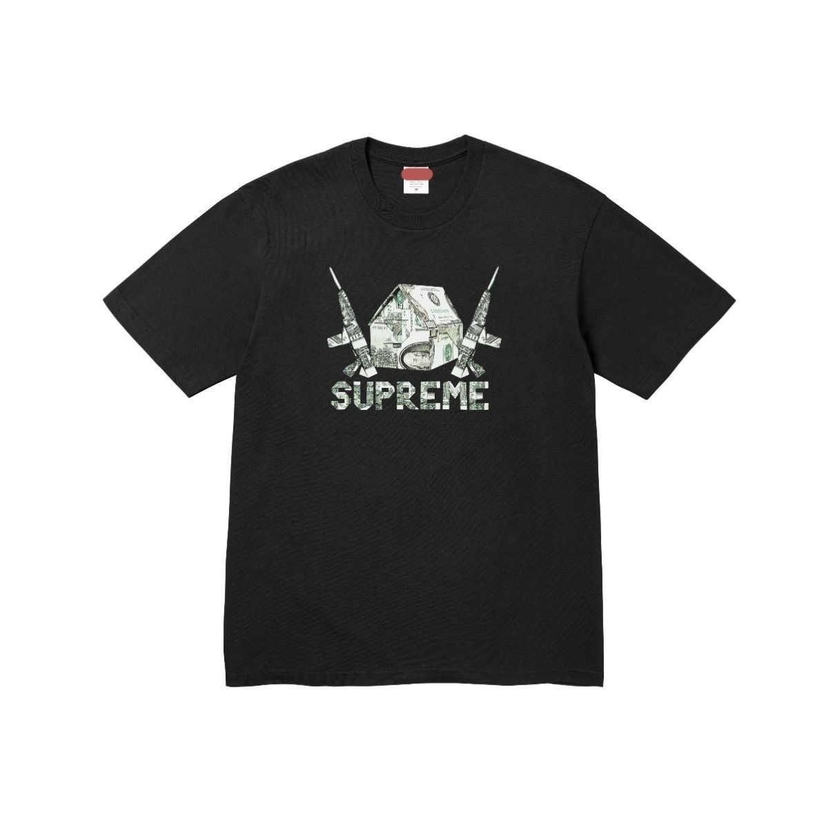 Supreme Money House & Rockets Graphic Short Sleeve T-Shirt