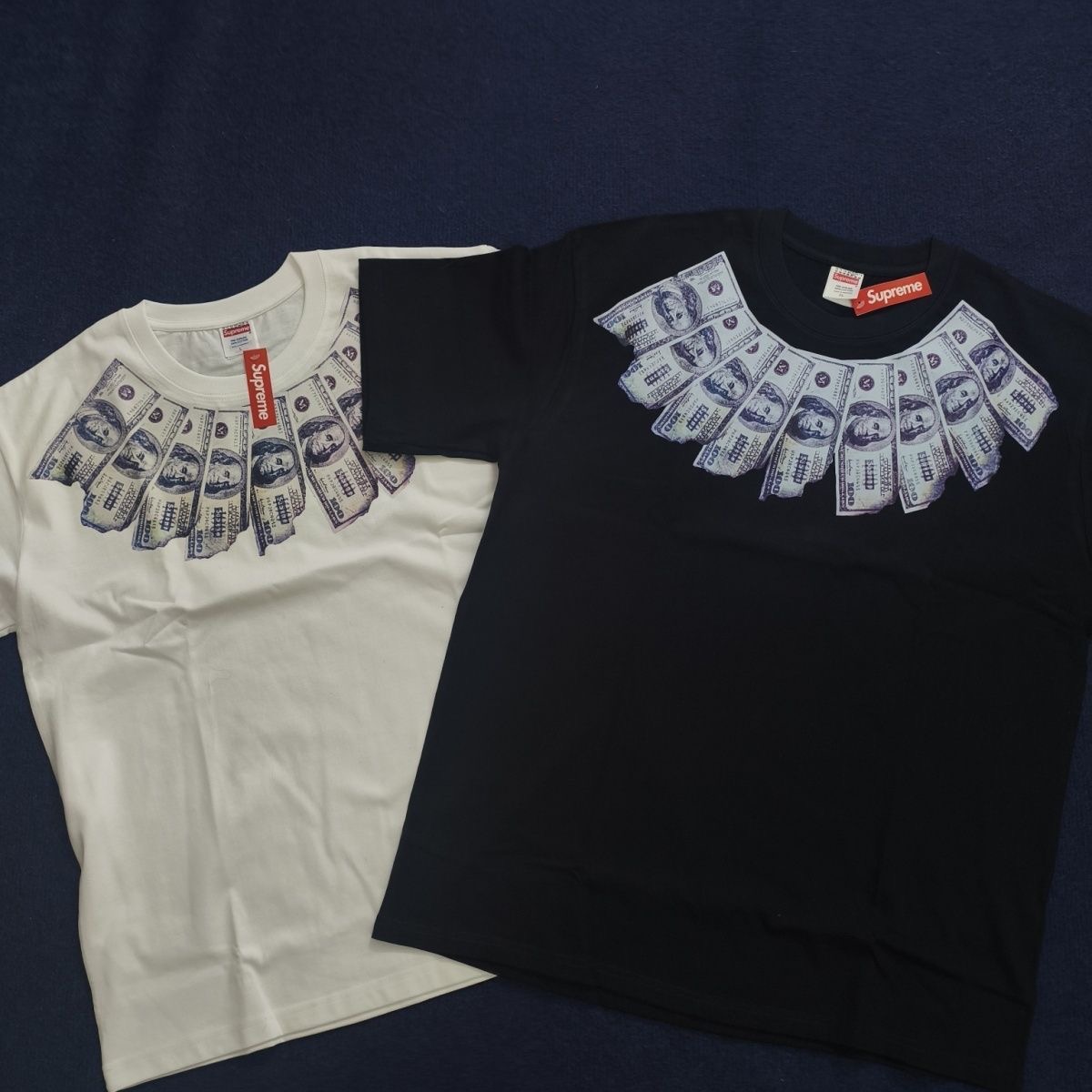 Supreme Dollar Bills Print Short Sleeve T-Shirt