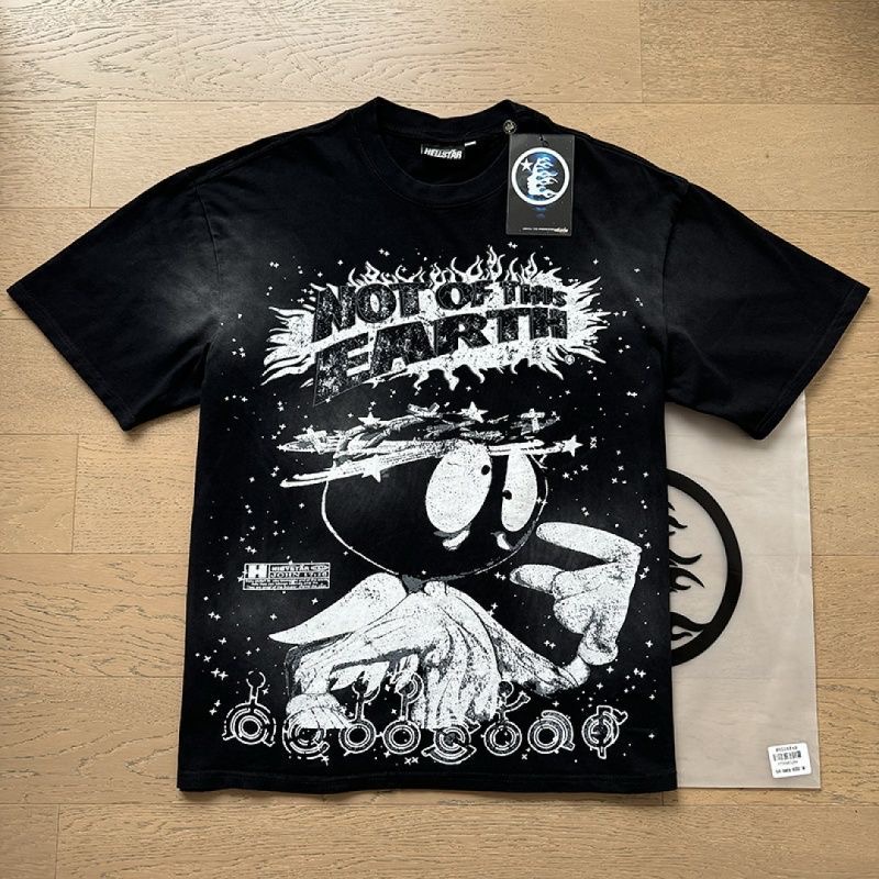 Hellstar Big Print Tee Black Color