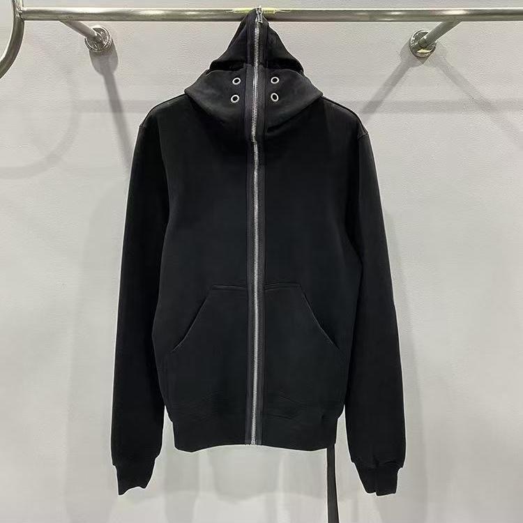 Rick Owens Double Zipper Hooded Sweatshirt