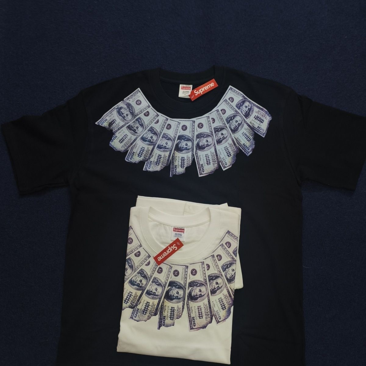 Supreme Dollar Bills Print Short Sleeve T-Shirt
