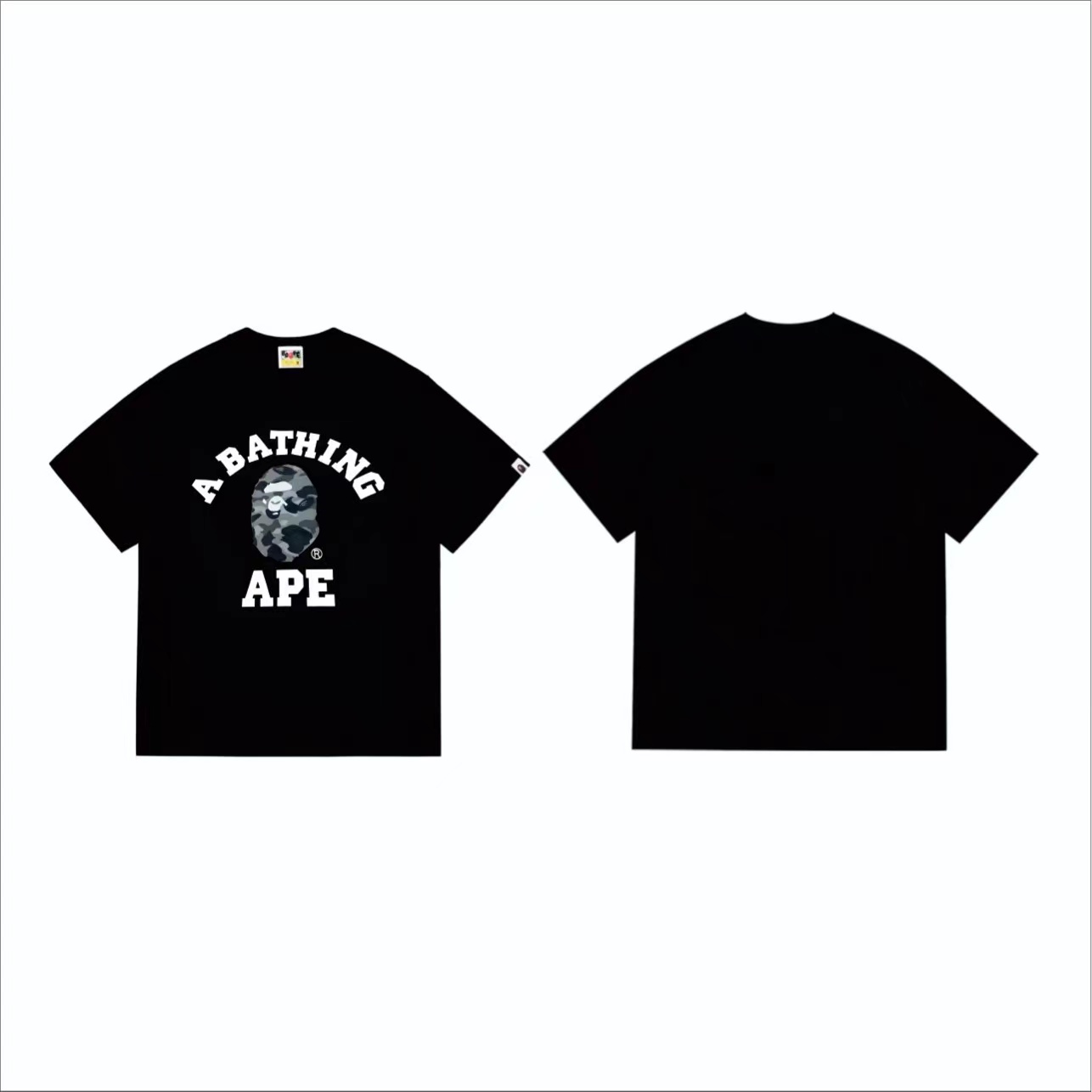 Beehive camo monogram little ape head print T shirt