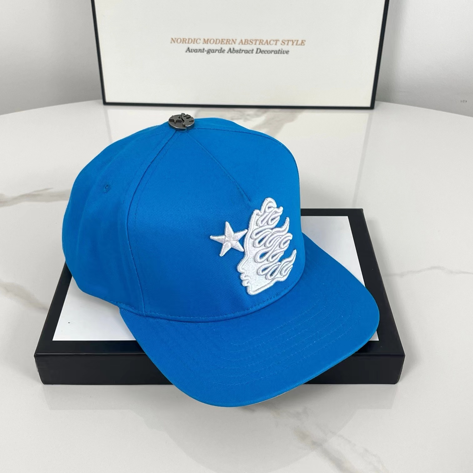 Blue cap