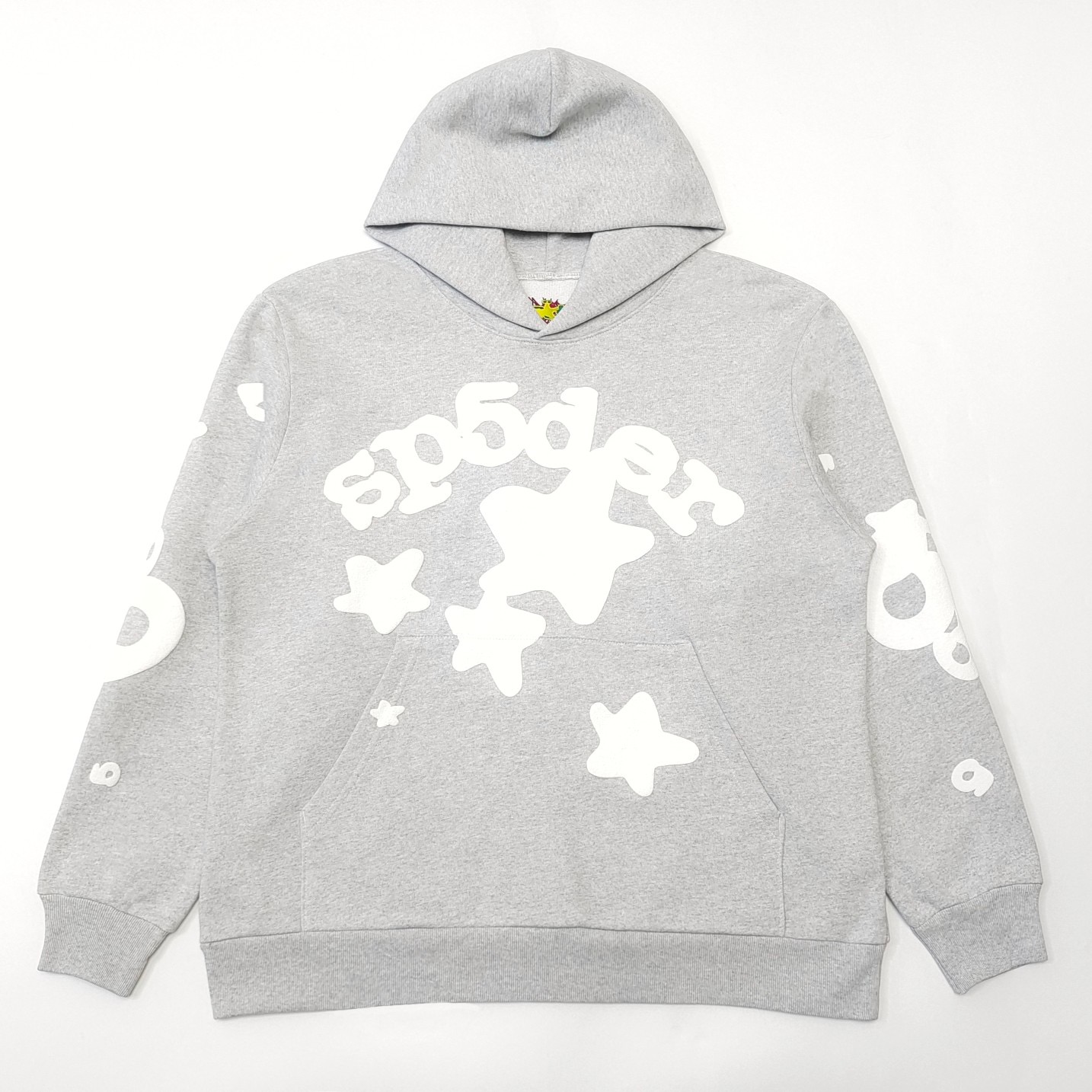 1:1 Best Quality White Star Logo Hoodie Grey Color