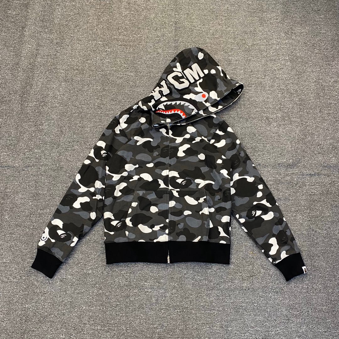 1:1 Best Quality Black Camo 1 Hood Zipper Hoodie