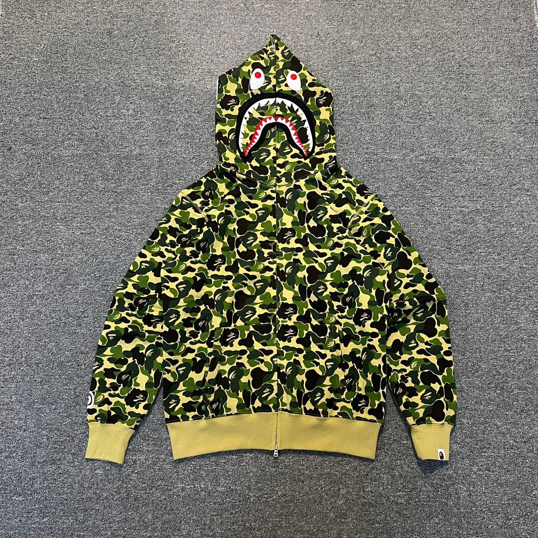 1:1 Best Quality ABC Green Camo Zipper Hoodie