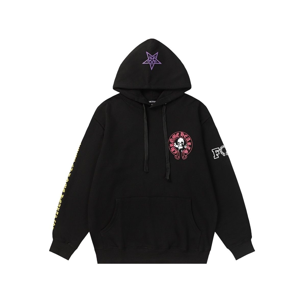CH Black Skull Hoodie Black