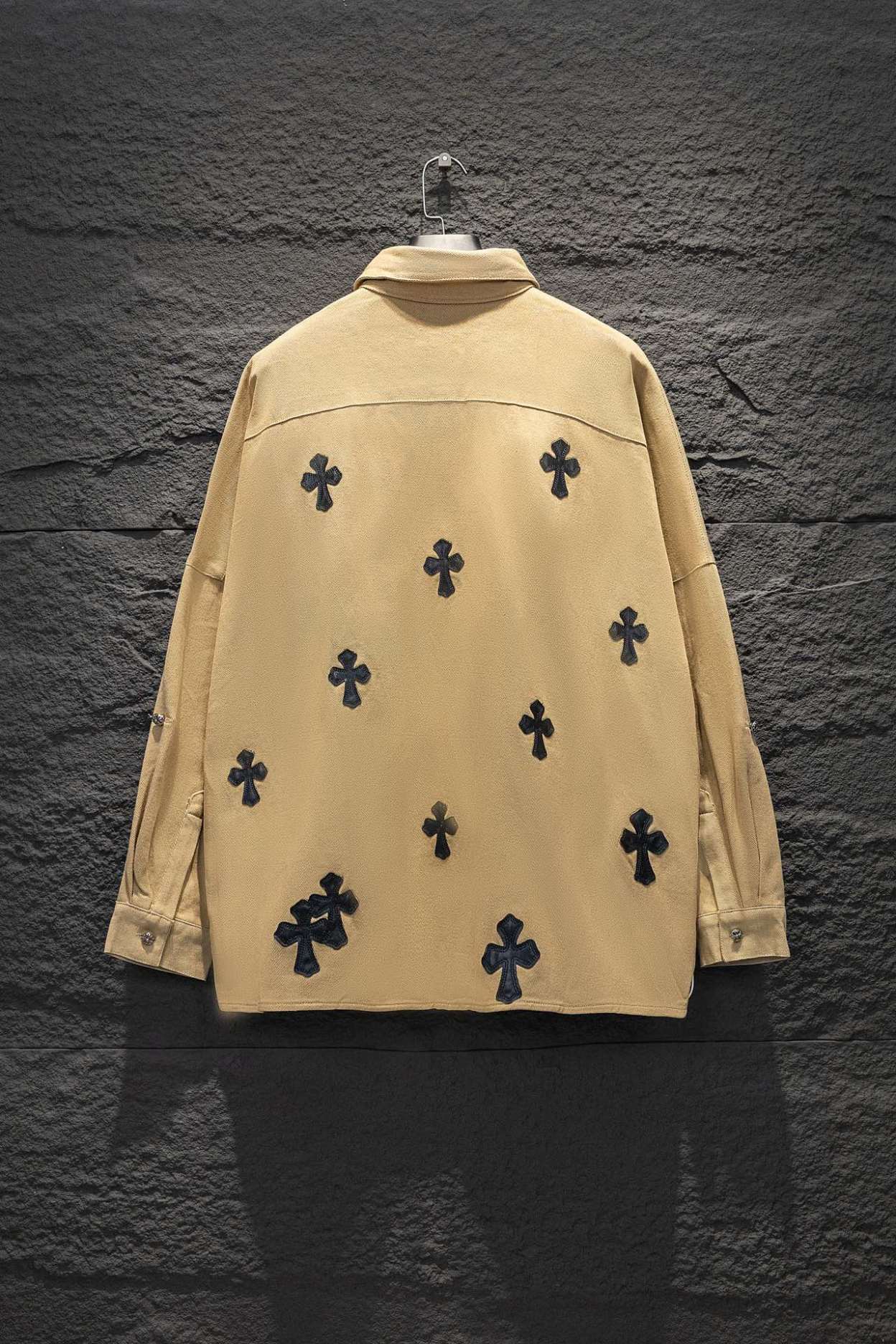 Chrome Heart Shirt Jacket Khaki Color