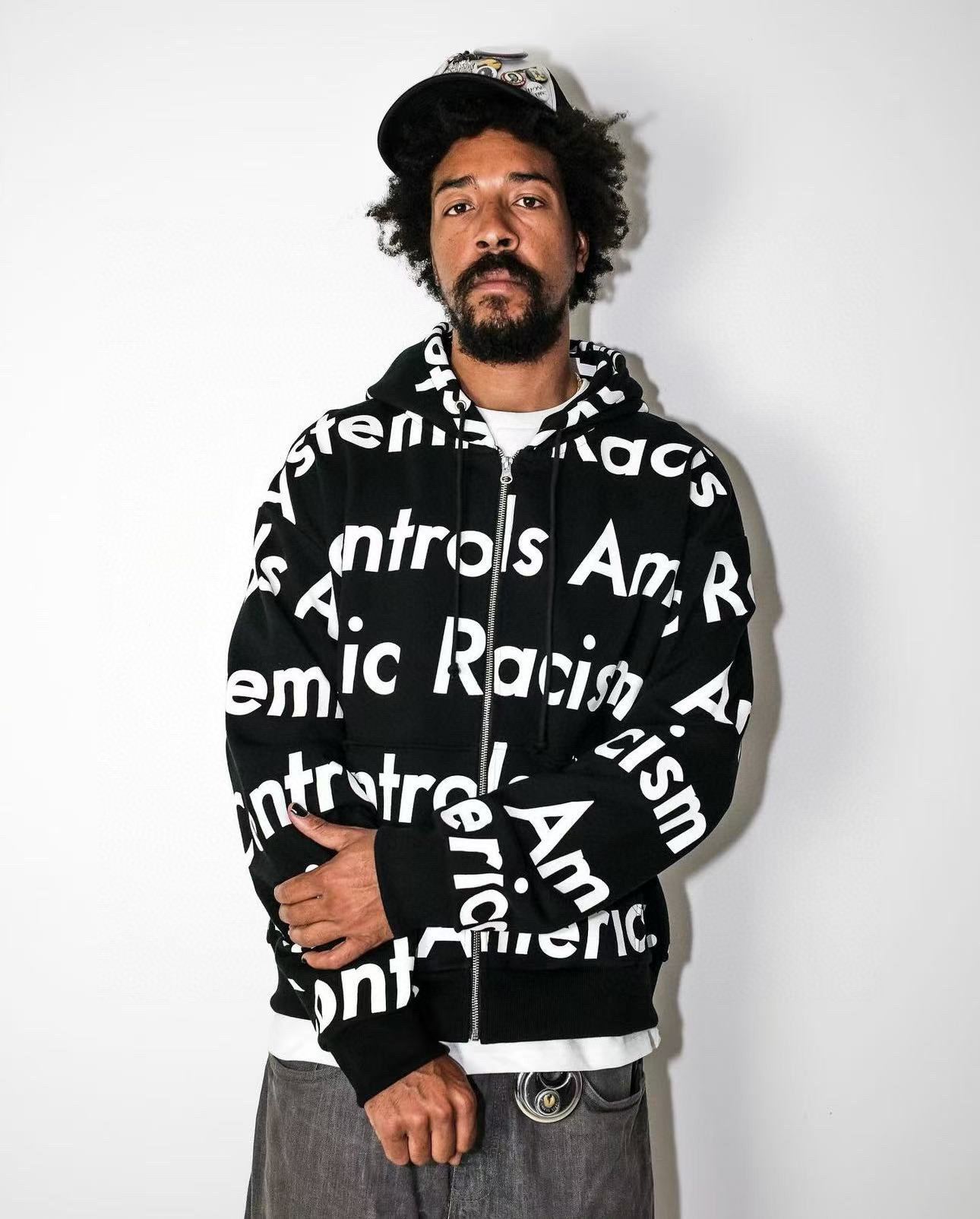 1:1 Best Quality Denim Tears Zipper Hoodie Black