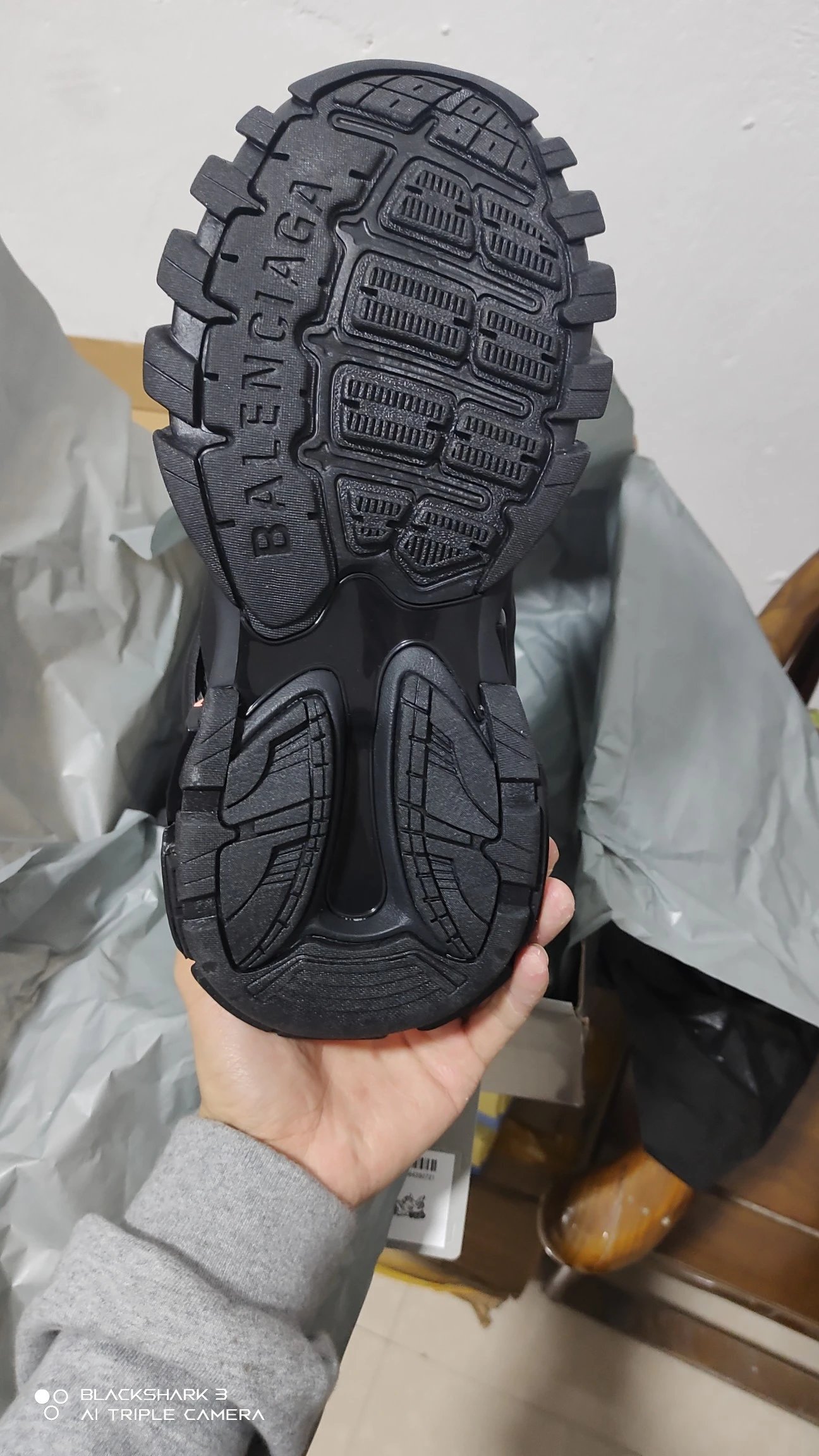 LED 1:1 Best Quality Balenciaga Track Shoes Black