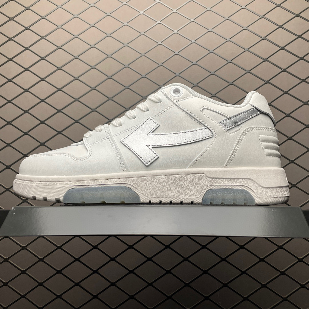 1:1 Best Quality Off White Out of Office Shoes White & Silver