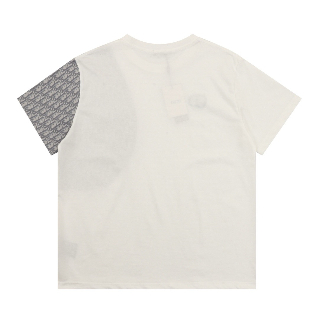 Dior Embroidered Panels  round neck Tee