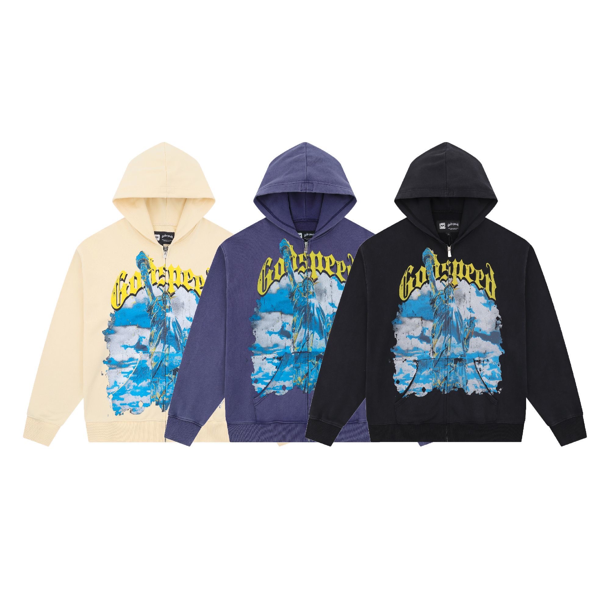 Godspeed Statue of Liberty Zipper Hoodie 3 Colors