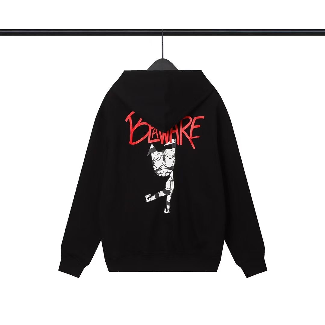 Chrome Hearts Be aware zipper Hoodie Black