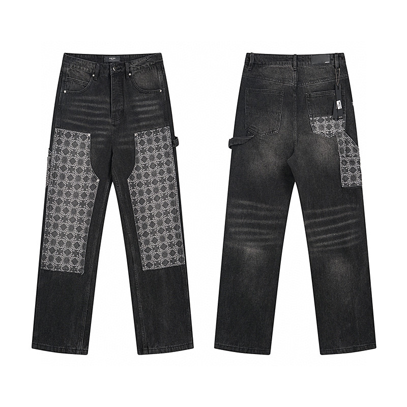 AMIRI Big appliqué Jeans Black