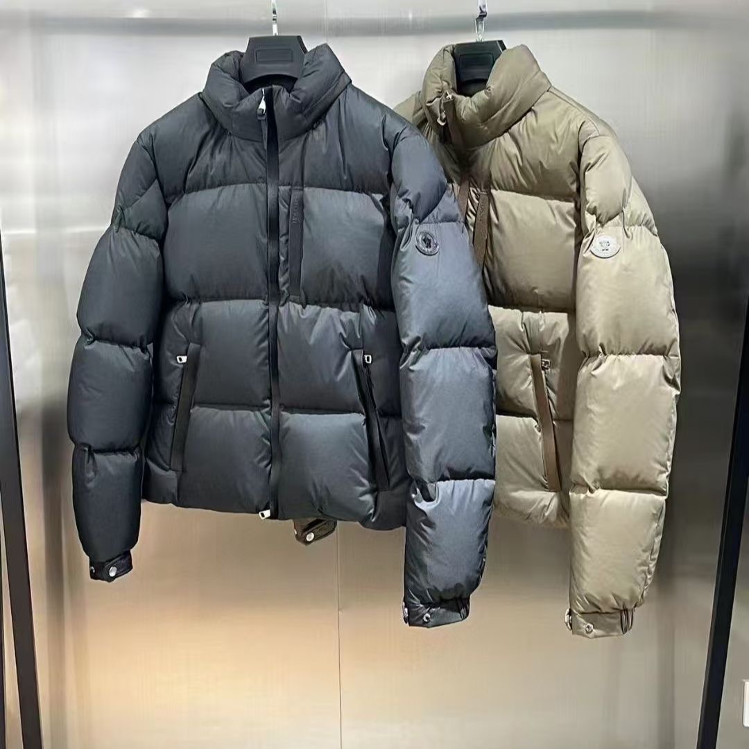 Moncler Stand-up collar, thick down jacket with duck down insulation.