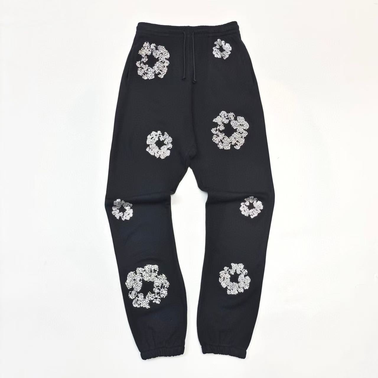 denim tear flower pents