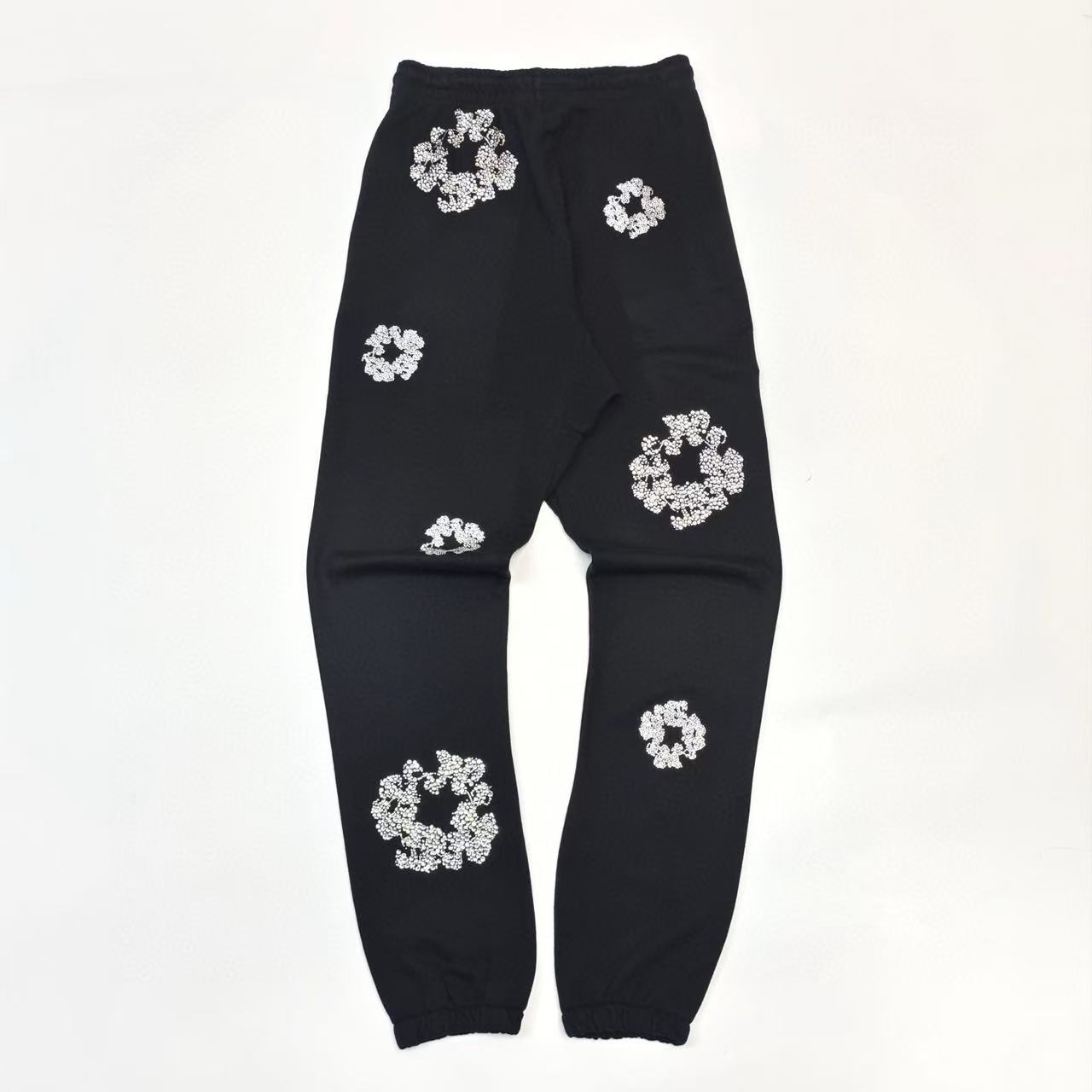 denim tear flower pents